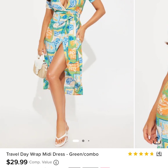 Fashion Nova Multicolor Tropical Print Travel Dress - Picture 5 of 7